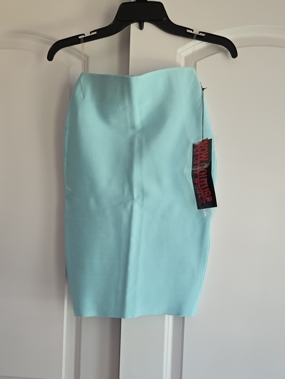 Aqua Bandage Pencil Skirt
